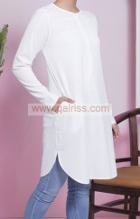  Ironless Tunic - Long blouse with side pocket